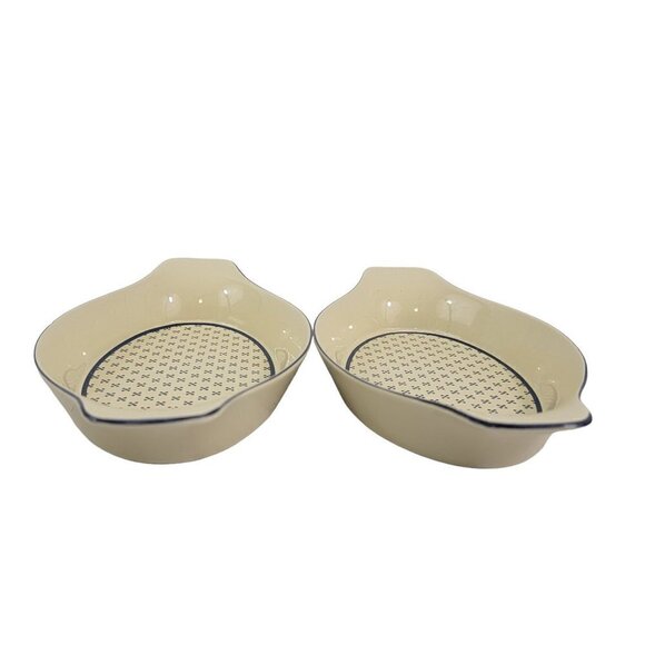 Potpourri Press Japan Oval Stoneware Serving Baking Casserole Dish – Set of 2 - Picture 1 of 16
